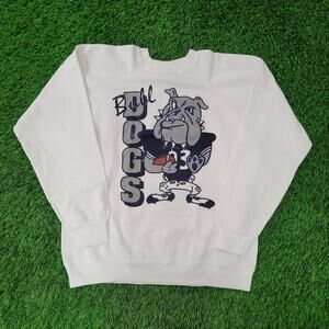 Vintage 90s Bulldogs Football Sweatshirt Womens Large 21x23